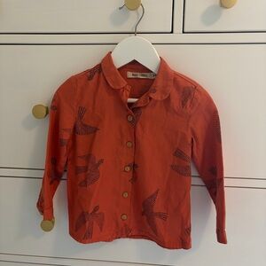 Bobo Choses Bird Print Shirt Size 2-3 Years
